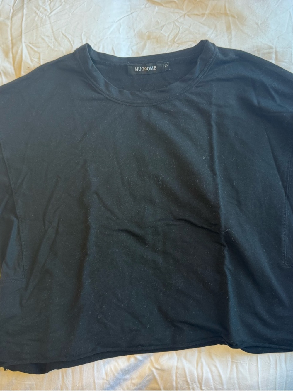 Black Short Sleeve Crew Neck Tee